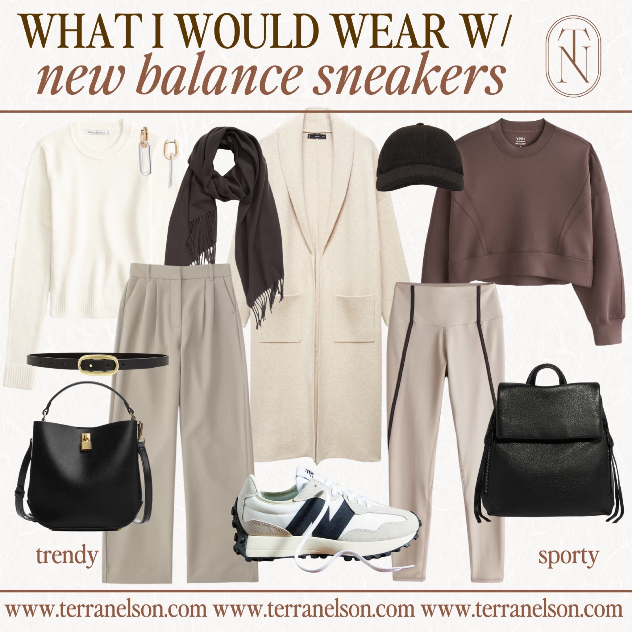 New balance sneakers / fall outfits / fall sweaters / fall shoes / neutral wardrobe / fall handbags / Abercrombie / Nordstrom fashion / mango / fall cardigan / gold jewelry / 

#LTKSeasonal #LTKstyletip #LTKshoecrush