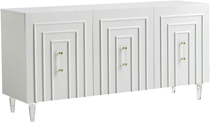 TOV Furniture Famke 31.5" H Transitional MDF Wood Buffet in White Lacquer | Amazon (US)
