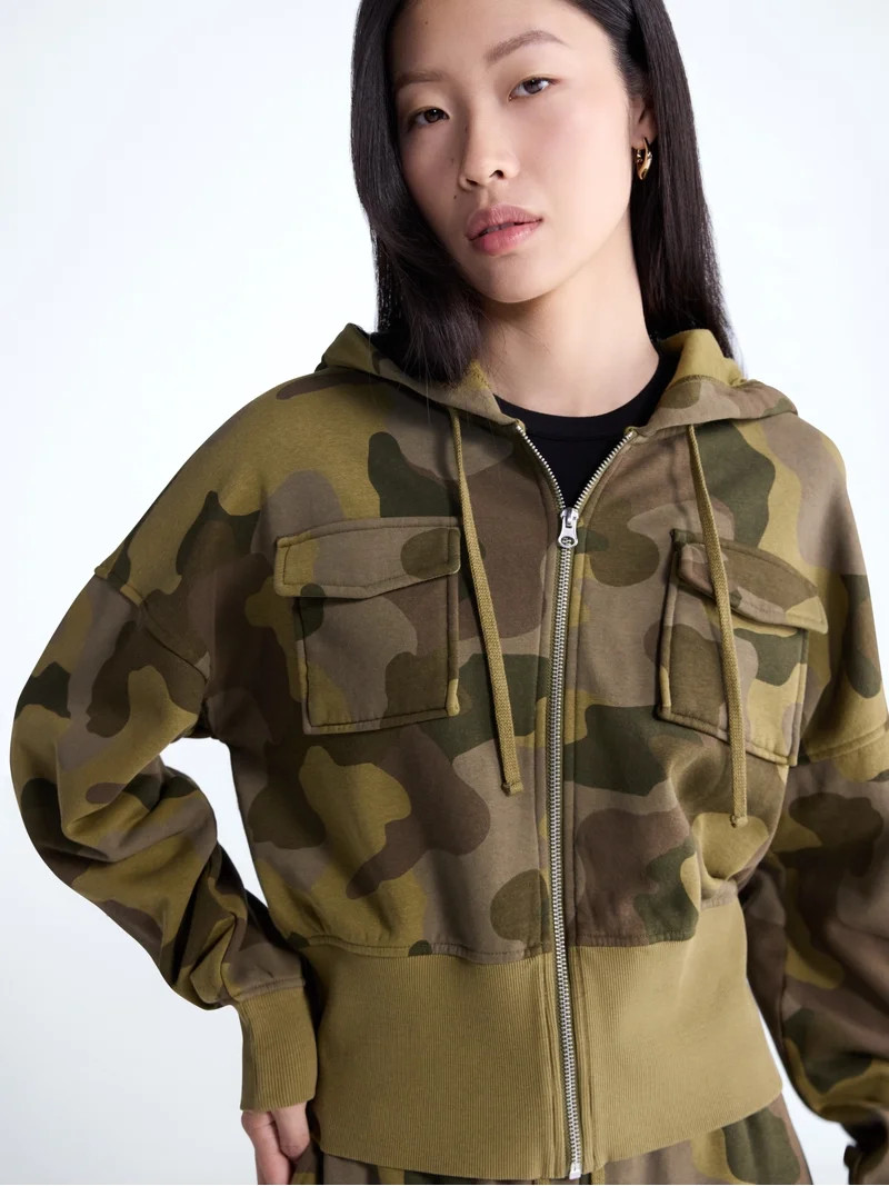 Scoop Women\u2019s and Women\u2019s Plus Full Zip Hoodie, Sizes XS-4X | Walmart (US)