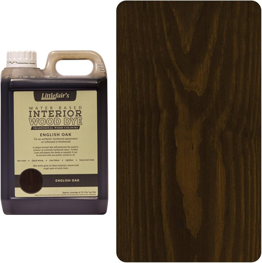 Littlefair's Wood Stain Water Based - 2.5 LTR - Indoor Furniture Stain Light & Dark Finishes - Sp... | Amazon (UK)