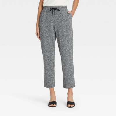 Women's High-Rise Knit Drawstring Ankle Pull-On Pants - A New Day™ | Target