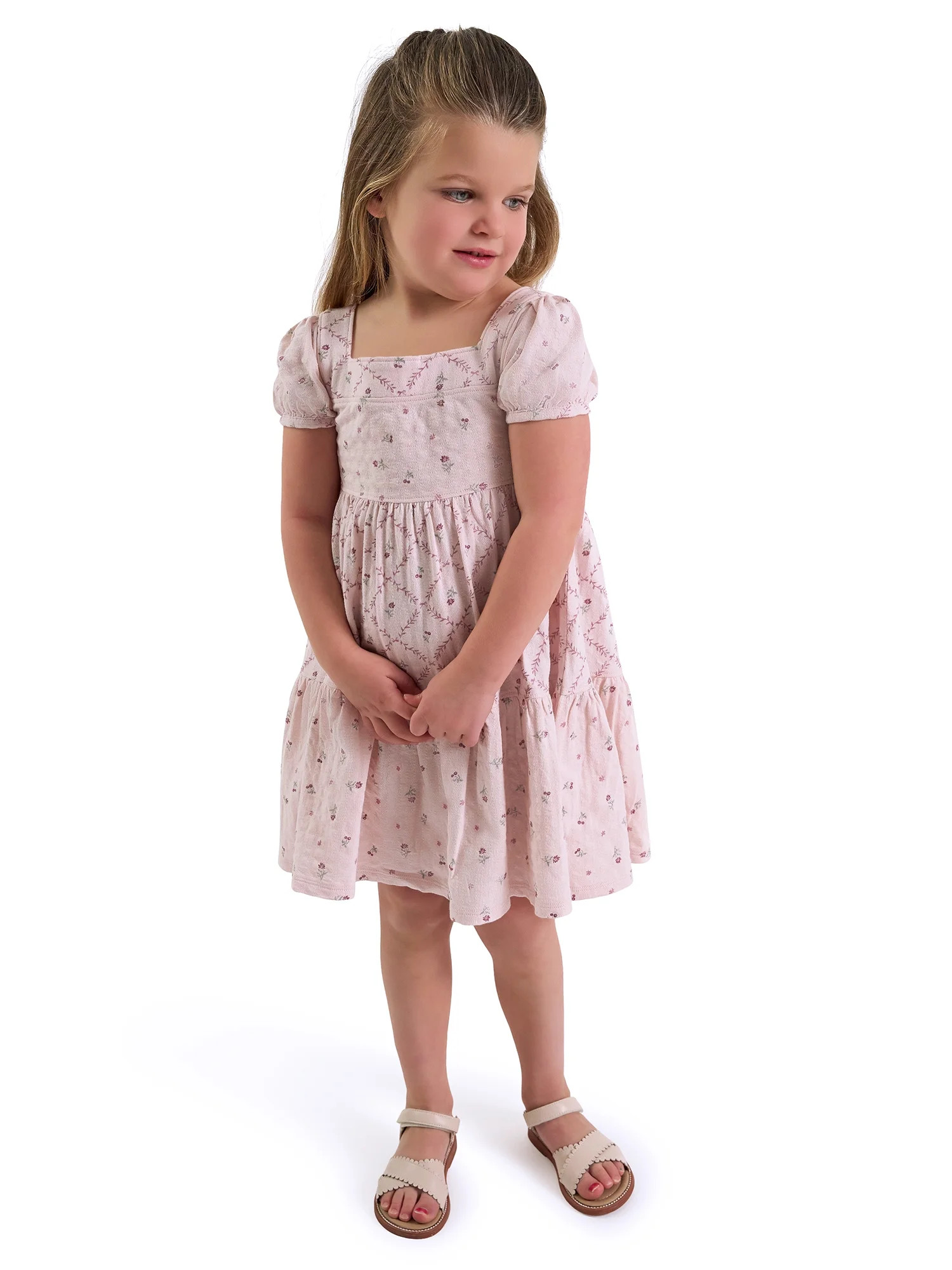 Modern Moments by Gerber Toddler Girl Tiered Dress, Sizes 12 Months - 5T | Walmart (US)