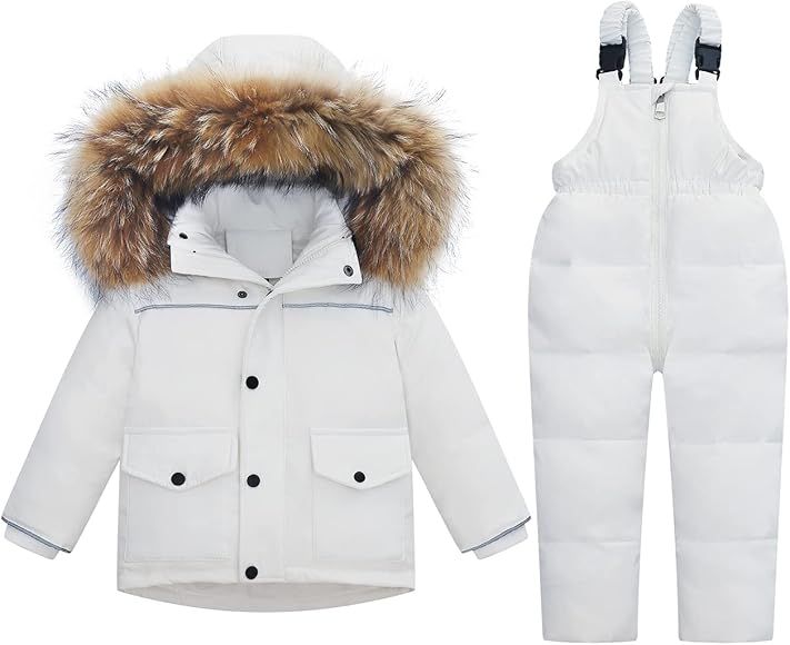 Fumdonnie Boy Snow Pant And Jacket Toddler Snowsuit Winter Clothes Kid Coat | Amazon (US)