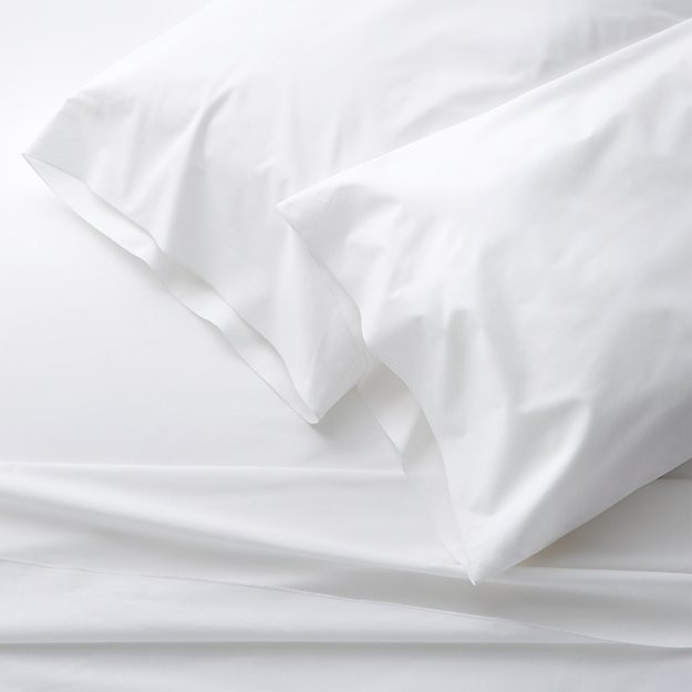 Belo White Queen Sheet Set | Crate & Barrel