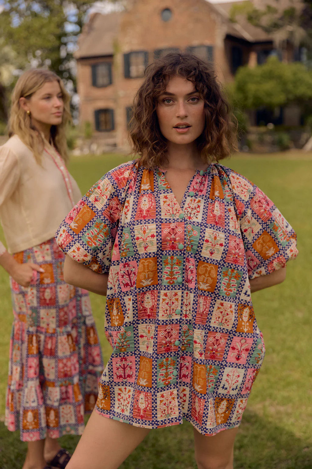 Frannie Dress, Harvest Grid | Olivia by Livro