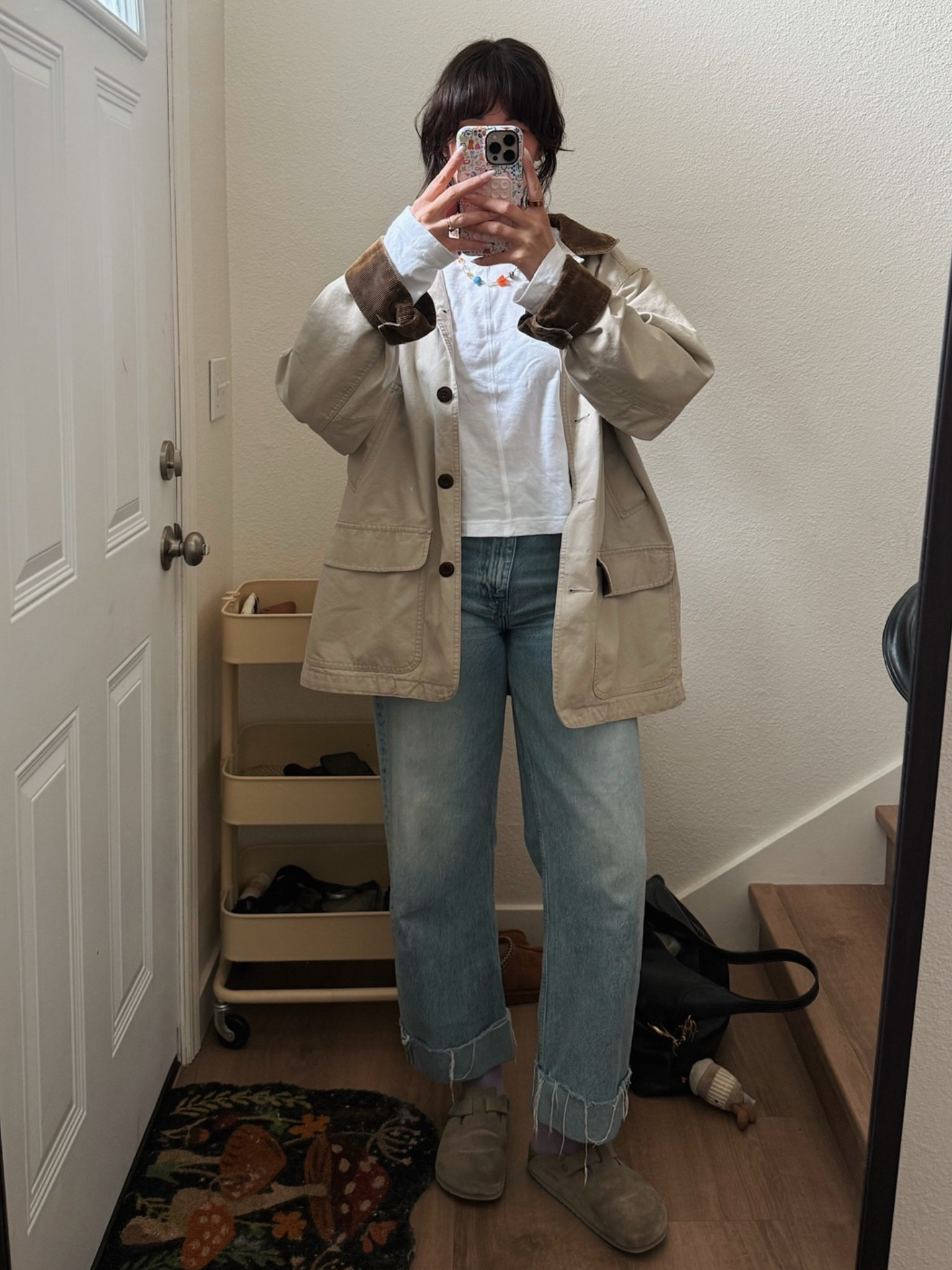 July 1 ootd 🧁 jacket is thrifted & vintage llbean, shirt is old Zara, jeans are old frame - but linked similar! necklace is “cha cha shop”, I’ll tag them on ig. 🤍 all activewear is tagged too!

#LTKootd #LTKmomlife #LTKSaleAlert
