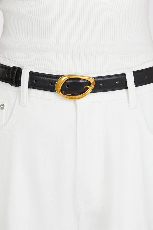 MARGOT BLACK LEATHER BELT | DISSH