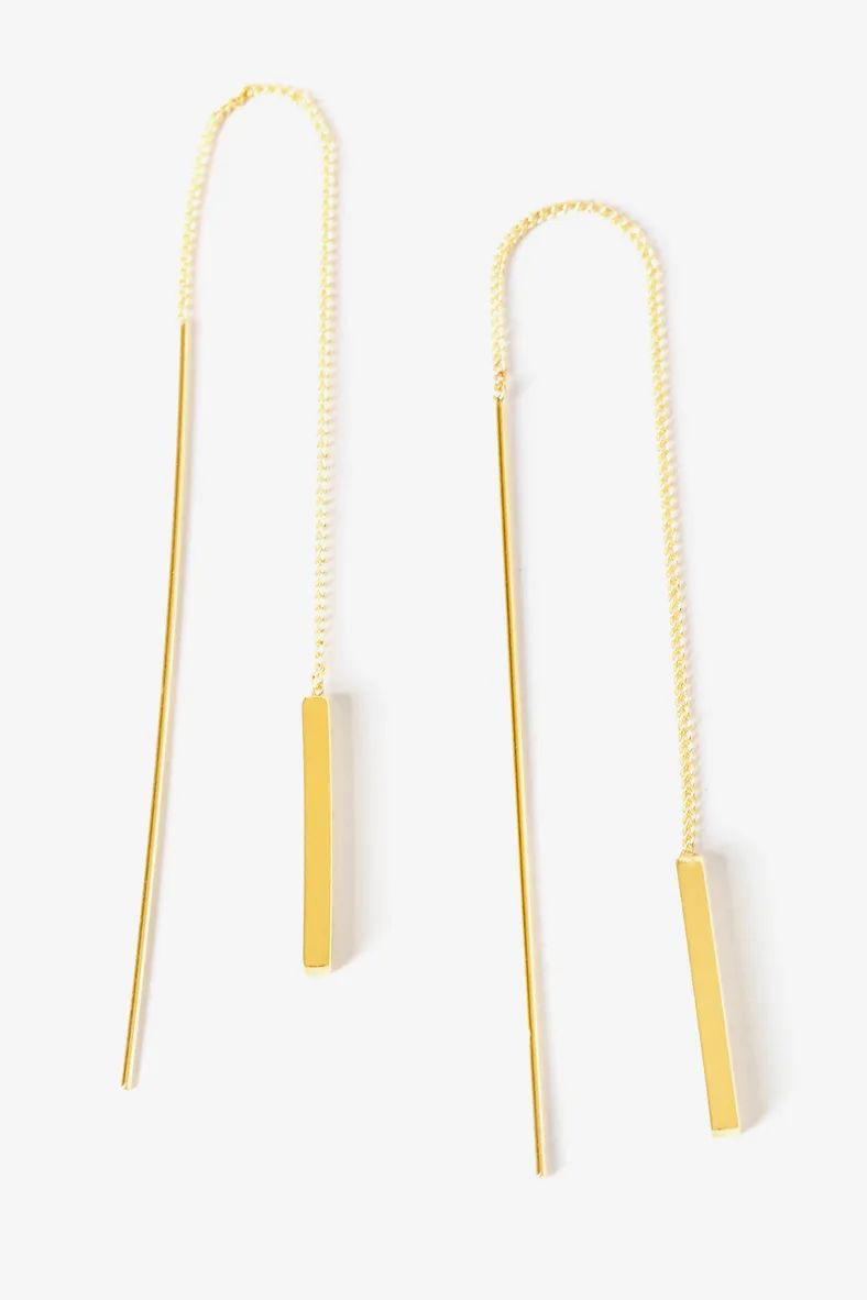 Keep it Chic Gold Threader Earrings | Lulus (US)