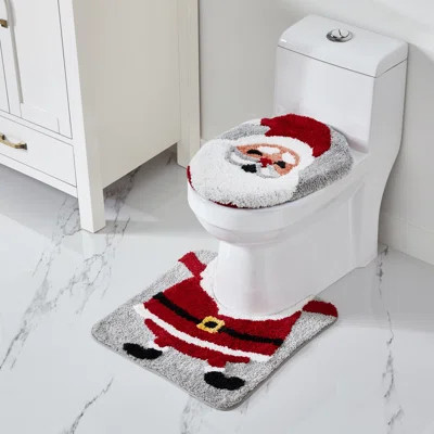 Home Multi Santa Holiday Bath Rug Set, 2 Count | Wayfair North America