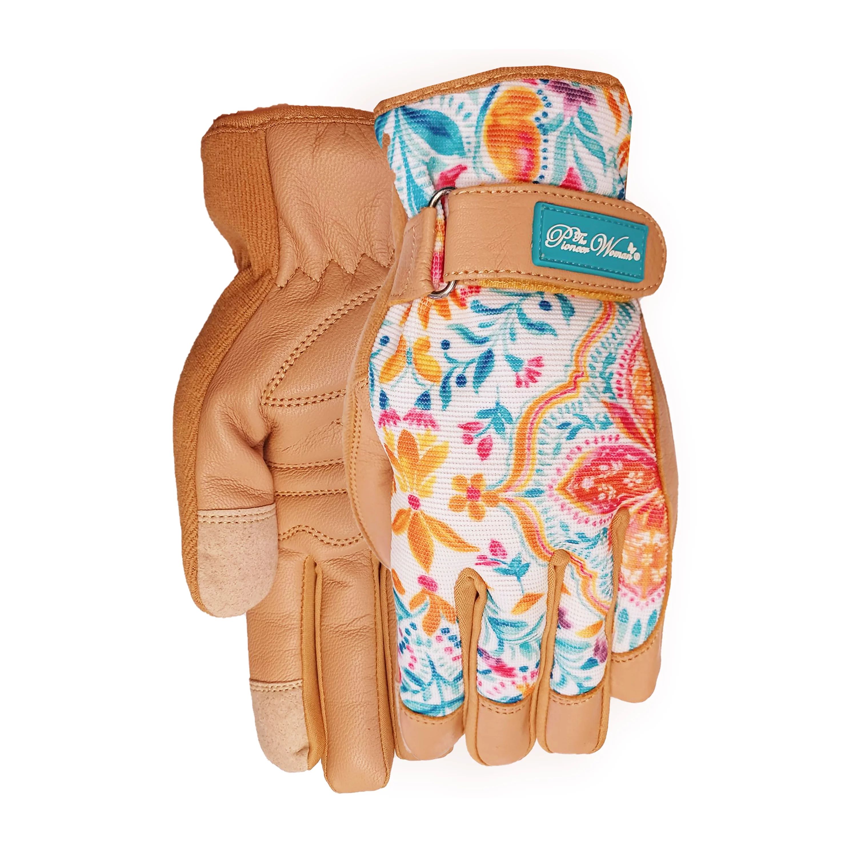 The Pioneer Woman Tan Multi Colored Folk Geo Gardening Gloves, Women's Size Medium | Walmart (US)