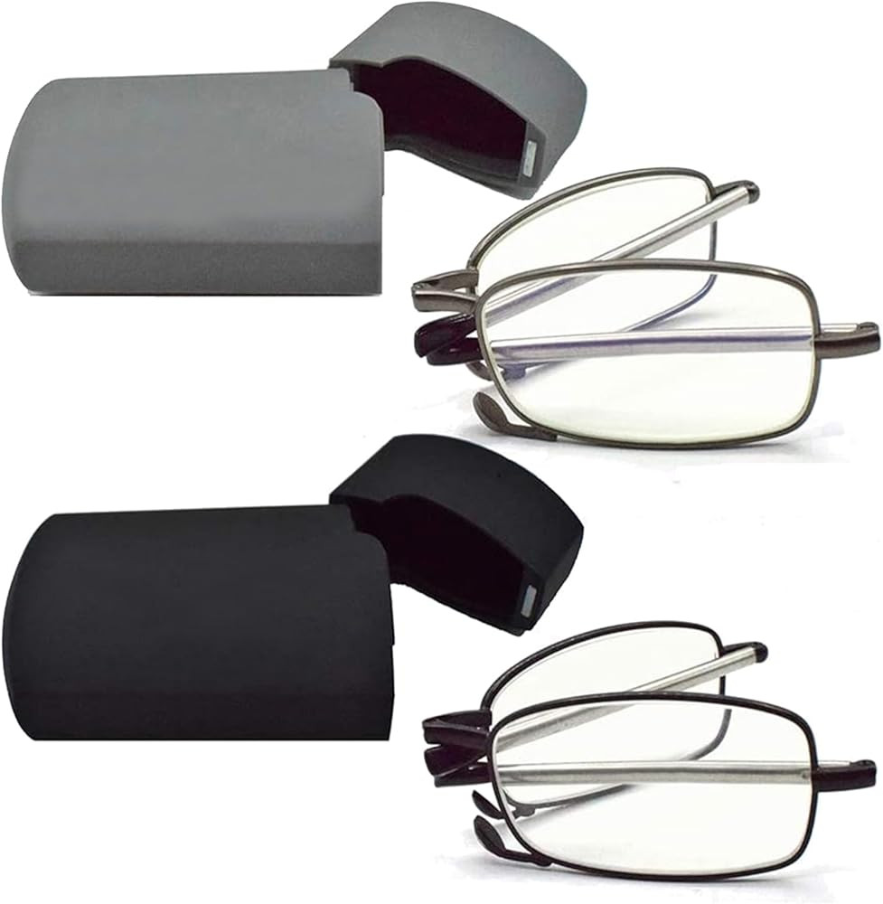 sevenplus 2 Pack Reading Glasses Blue Light Blocking, Anti UV Glare, Foldable Computer Spring Hin... | Amazon (US)
