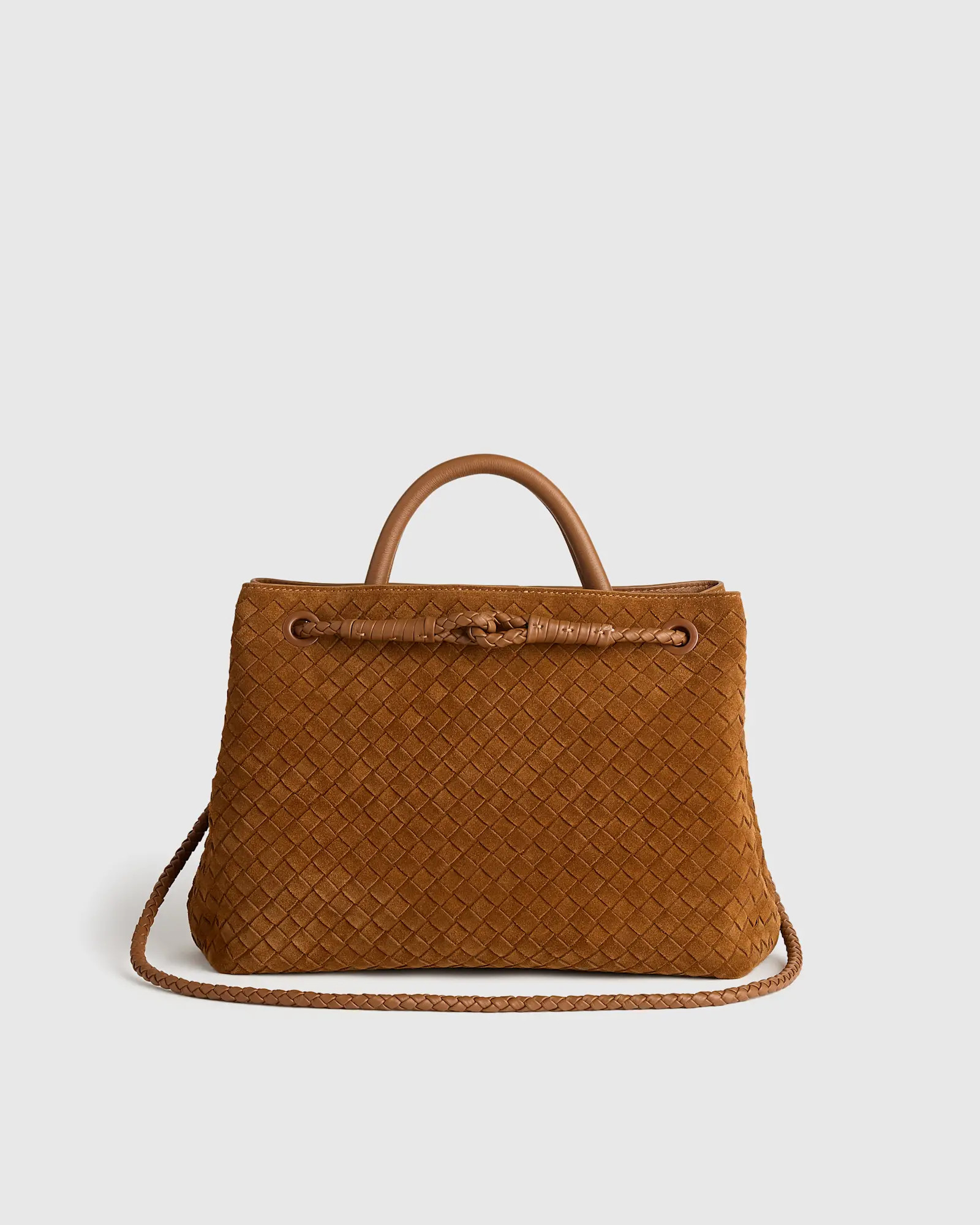 Romy Suede Handwoven Satchel | Quince