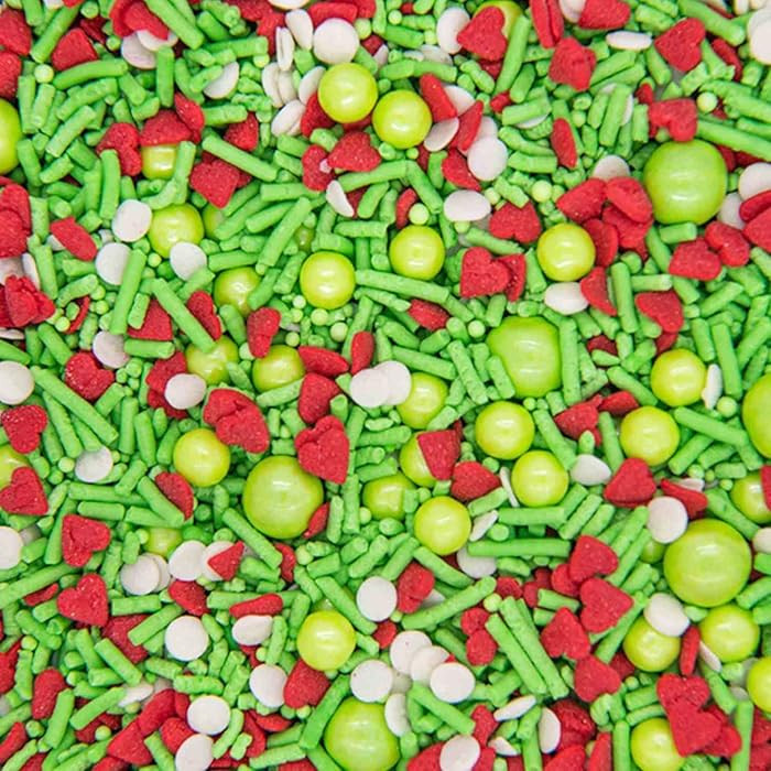 Green Red Heart Sprinkles for Cookie Decorating Fancy Hearts Sprinkles for Cake Decorating Edible... | Amazon (US)