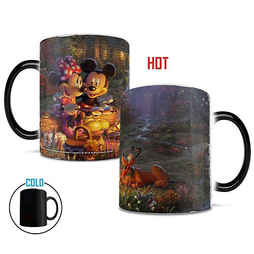 Thomas Kinkade Disney Mickey and Minnie Campfire Heat-Sensitive Mug | HSN