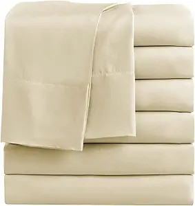FreshCulture Full Flat Sheets Only, Pack of 6, Soft Microfiber Bedding Sheets for Home, Salons, H... | Amazon (US)