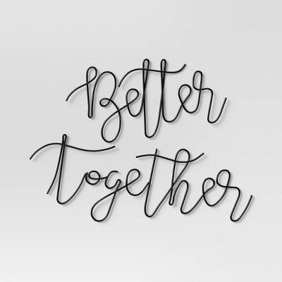 Better Together Wire Wall Art Black - Opalhouse™ | Target