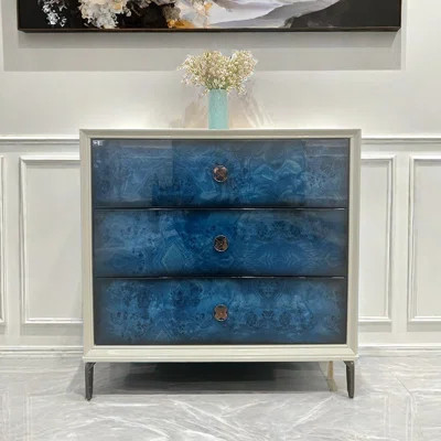 Modern Luxury Three-Drawer Accent Chest | Wayfair North America