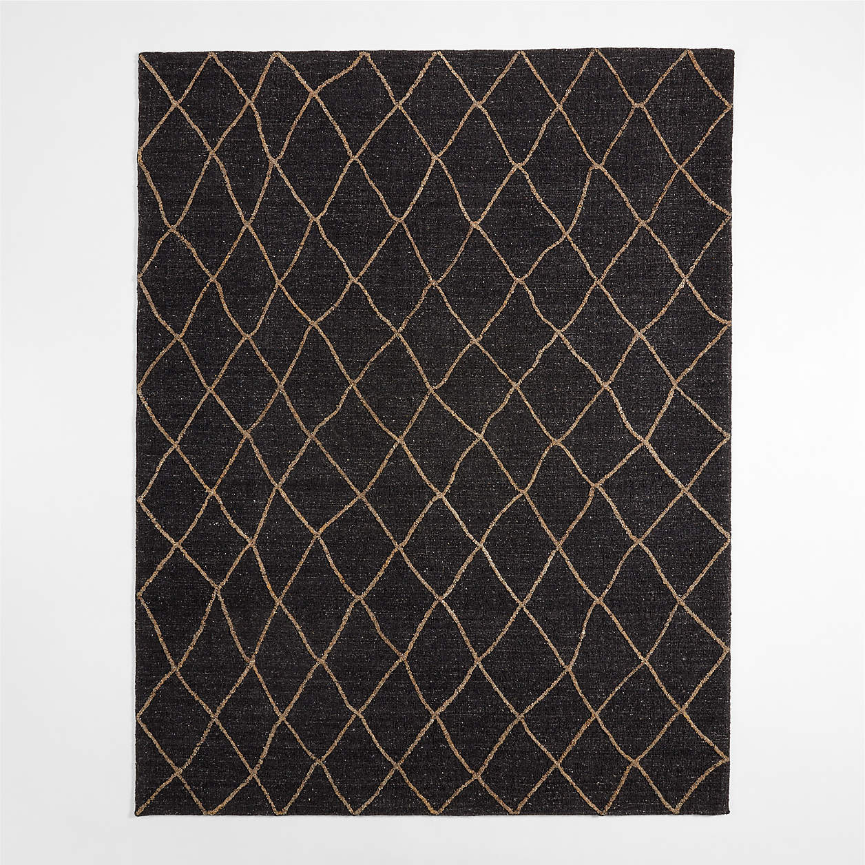 Granada Wool Handwoven Onyx Orange Area Rug 6'x9' + Reviews | Crate & Barrel | Crate & Barrel