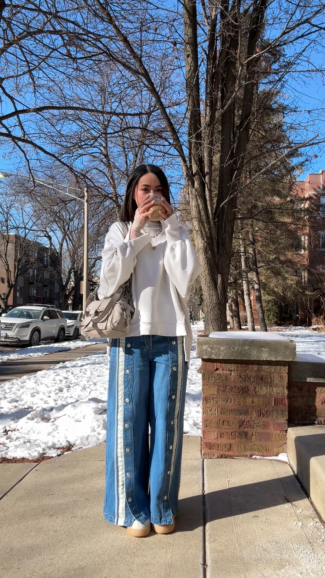 Wearing XS in the sweater and 27 in the jeans! Bought the jeans off Poshmark, had them hemmed cause I’m 5’2 and they were too long 🥲

#LTKootd #LTKPetite #LTKSeasonal