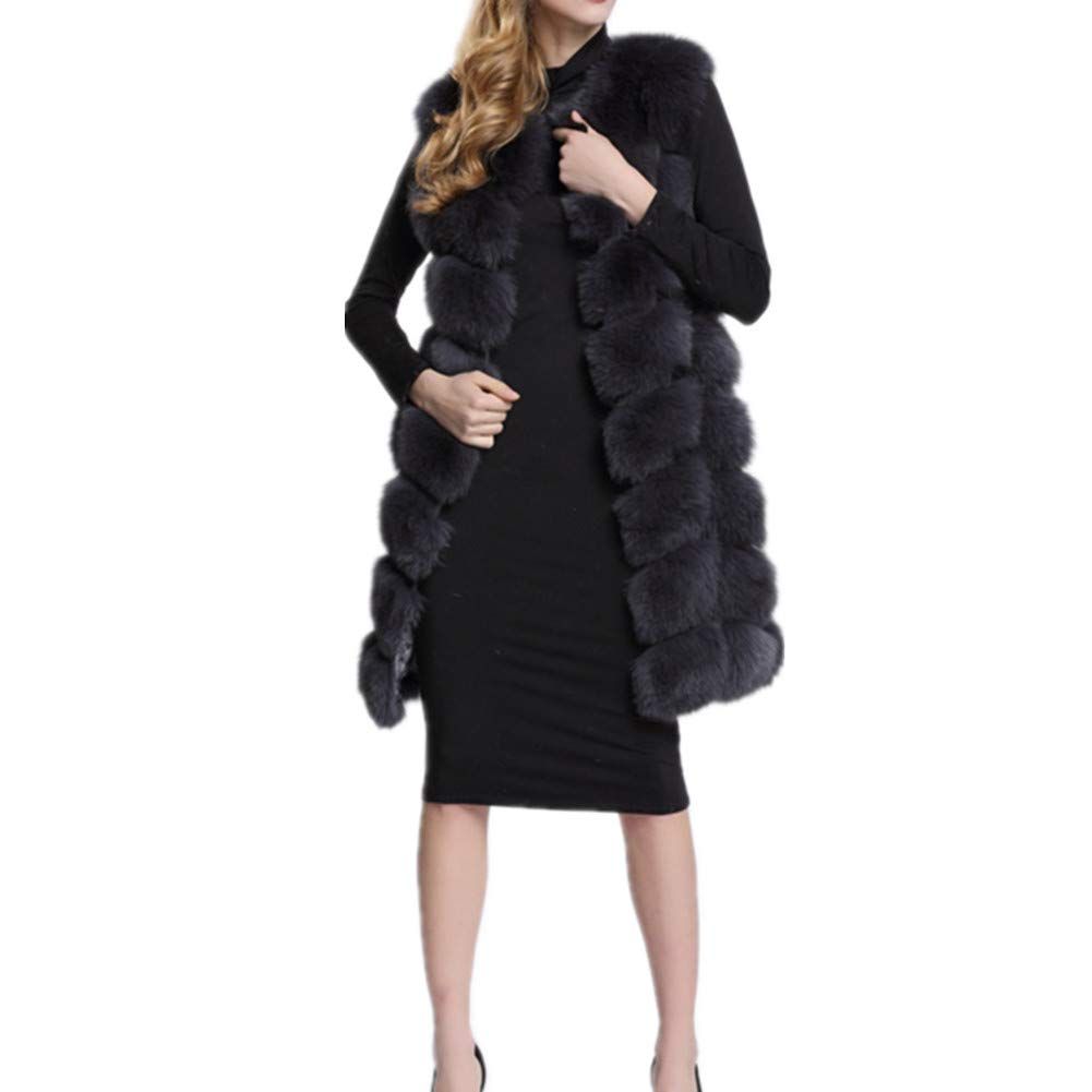 Winter Waistcoat Women's Faux Fur Vest Warm Sleeveless Jacket Coat Outerwear | Amazon (US)