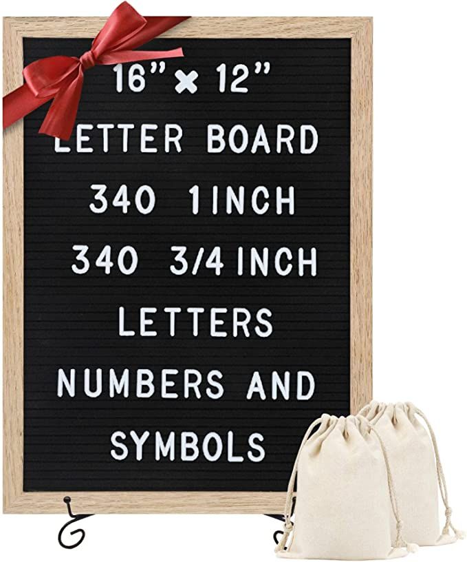 Felt Letter Board with 680 Letters, Numbers & Symbols, 16 x 12 inch, Changeable Message Board for... | Amazon (US)