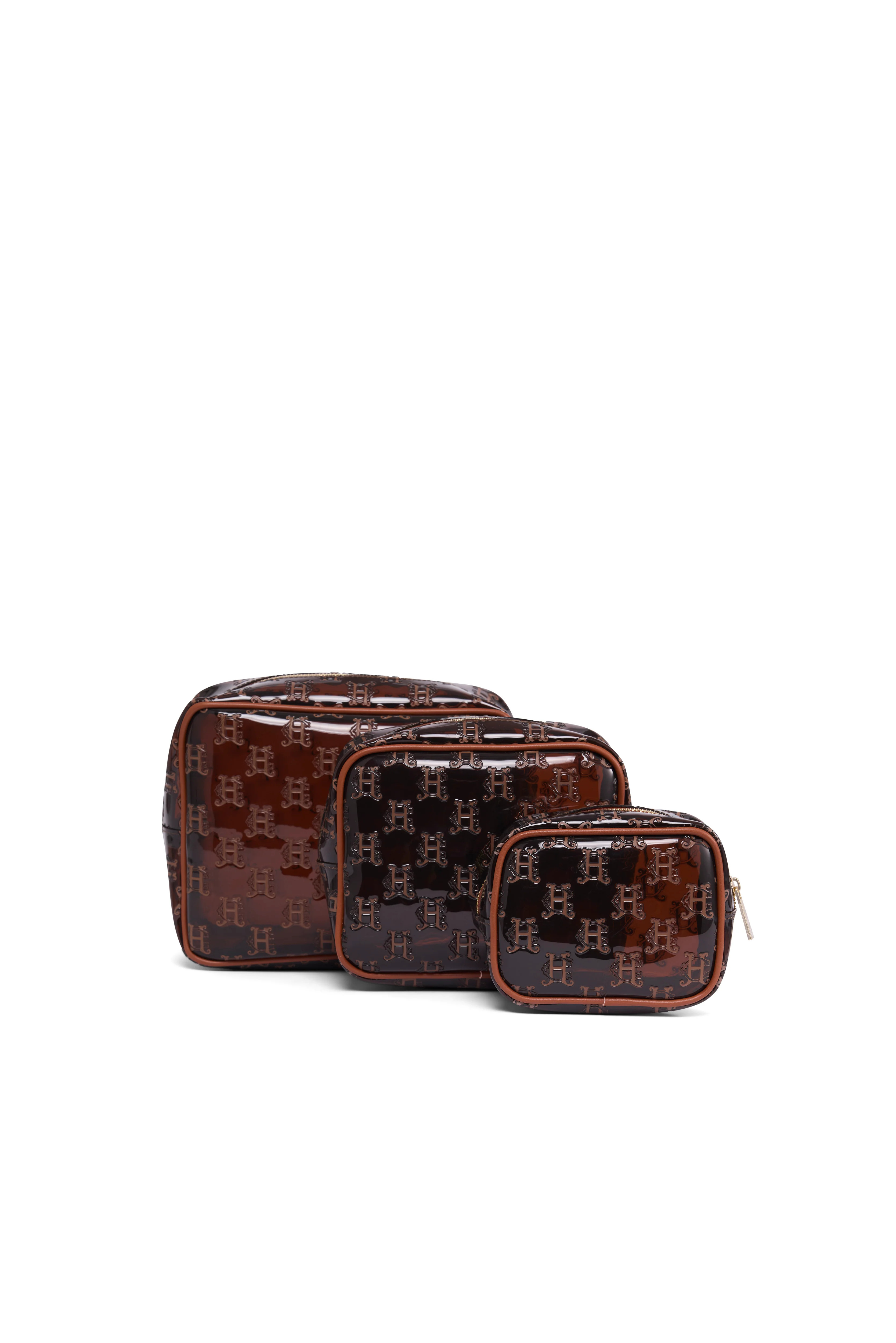 Monogram Cosmetic Set (Chocolate Monogram) | Holland Cooper