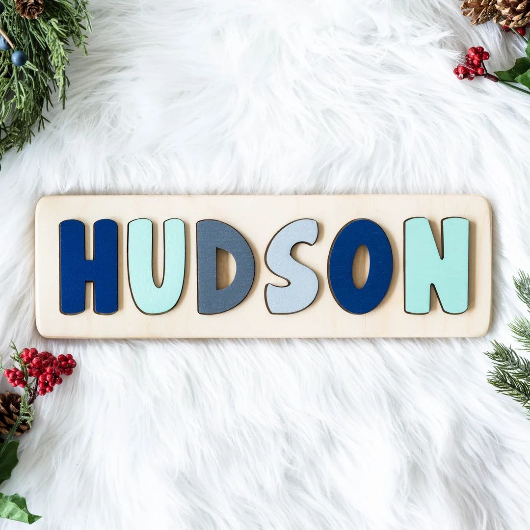 Personalized Name Puzzle Christmas Gift for Kids Wooden Name - Etsy | Etsy (US)
