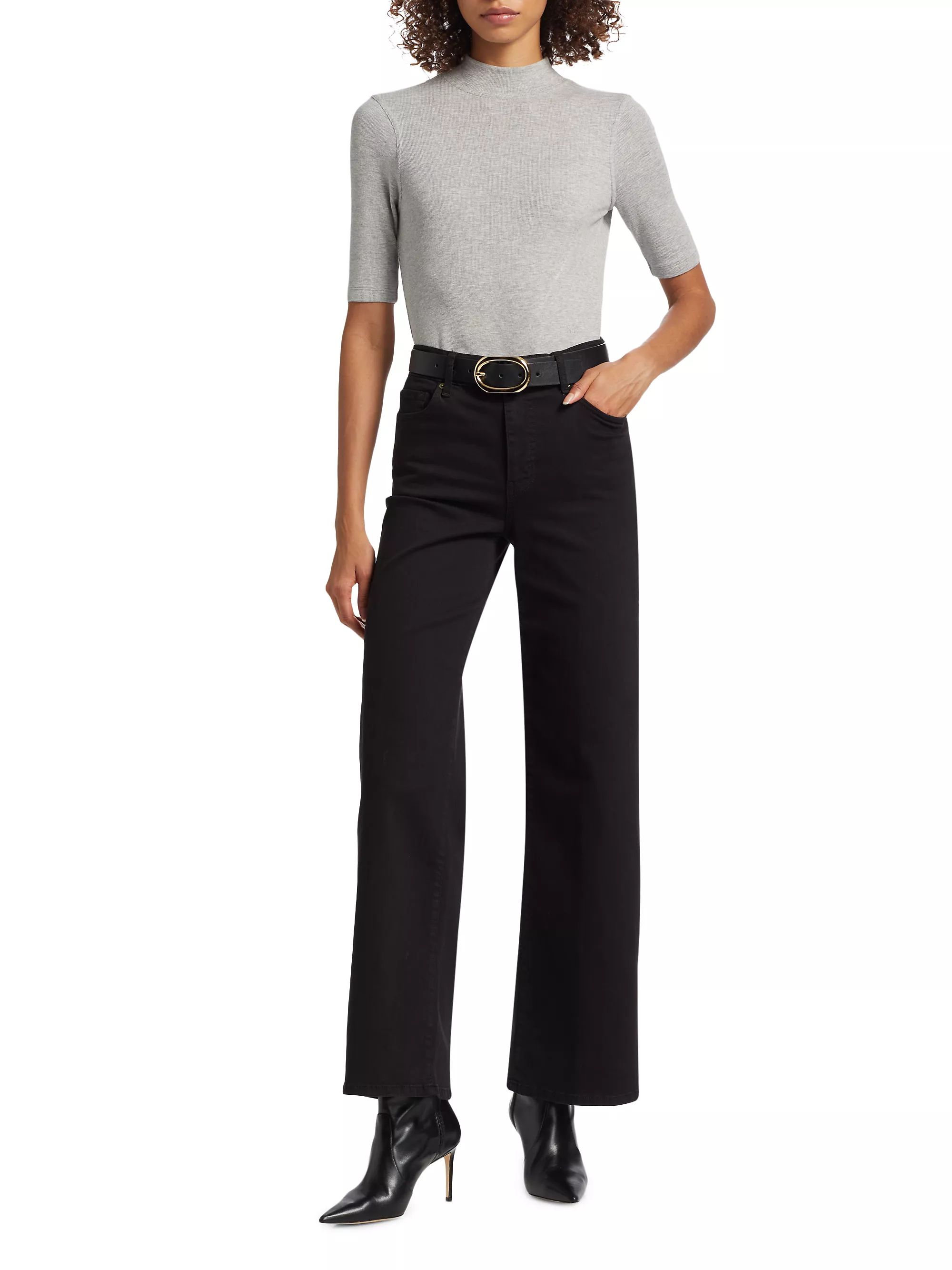 Shop Frame Le Slim Palazzo Jeans | Saks Fifth Avenue | Saks Fifth Avenue