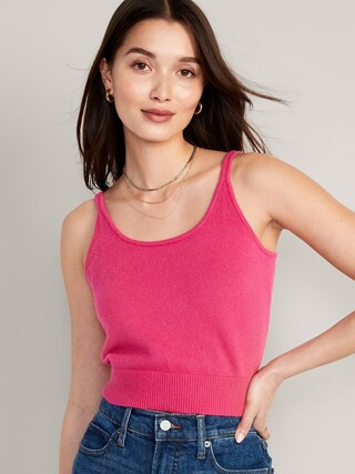 Cozy Cropped Sweater Tank Top for Women | Old Navy (US)