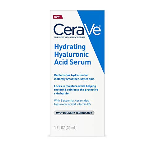 Cerave Hyaluronic Acid Serum for Face with Vitamin B5 and Ceramides, Hydrating Face Serum for Dry... | Amazon (US)