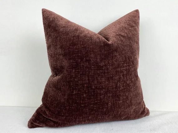 Maroon Textured Pillow Cover Maroon Soft Throw Pillow - Etsy | Etsy (US)
