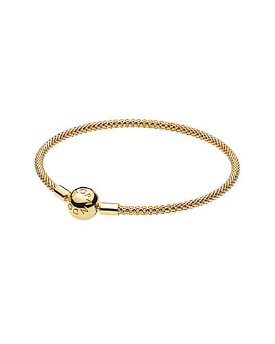 Charm Carrier Moments 18K Over Silver Mesh Bracelet | Ruelala