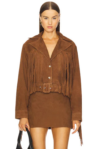Vonda Suede Jacket in Toffee | Revolve Clothing (Global)