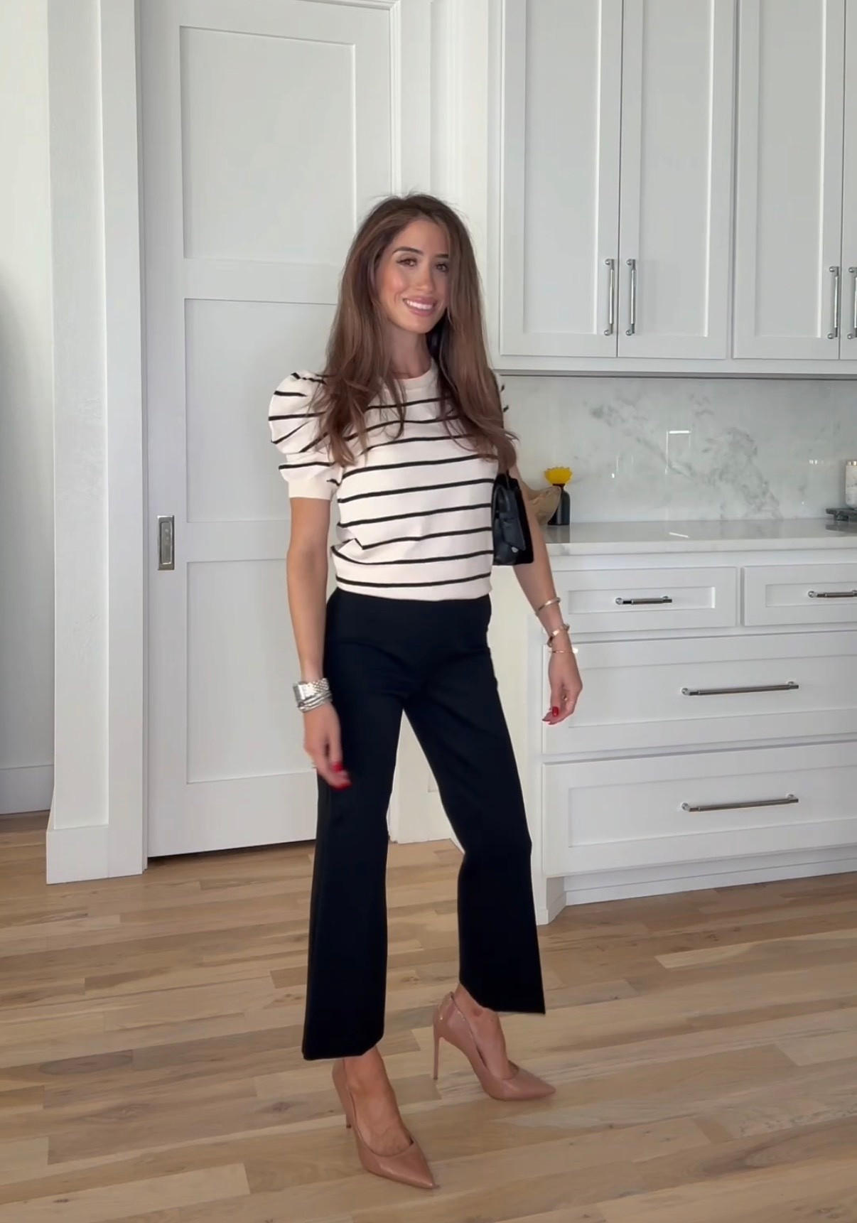 Office look affordable puff sleeve top smallest size cropped work pants size xs petite 

#LTKSaleAlert #LTKPetite #LTKootd