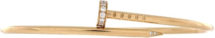Amazon.com: Cartier, Pre-Loved Juste un Clou Bracelet 18K Yellow Gold with Diamonds Small, Yellow... | Amazon (US)