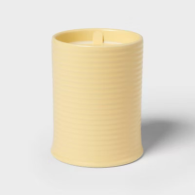 14oz Ceramic Ribbed Jar Candle Pineapple Sage and Sugarcane - Threshold™ | Target