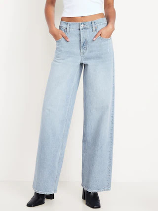 Mid-Rise Slouchy Wide-Leg Jeans | Old Navy (US)