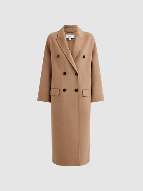 Relaxed Wool Double Breasted Coat | Reiss UK