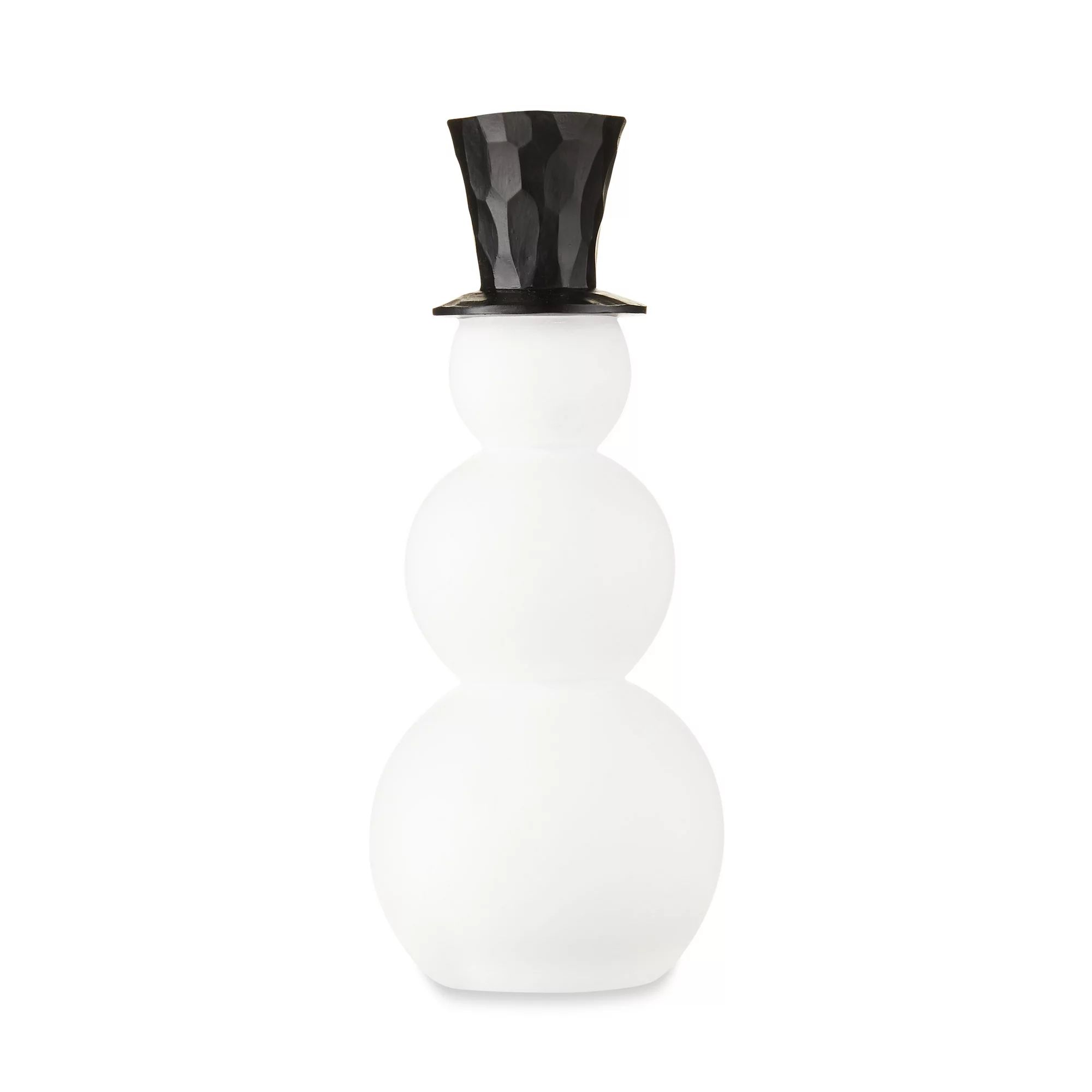 Black and White Small Resin Snowman Tabletop Decor, 7.1 in, by Holiday Time | Walmart (US)