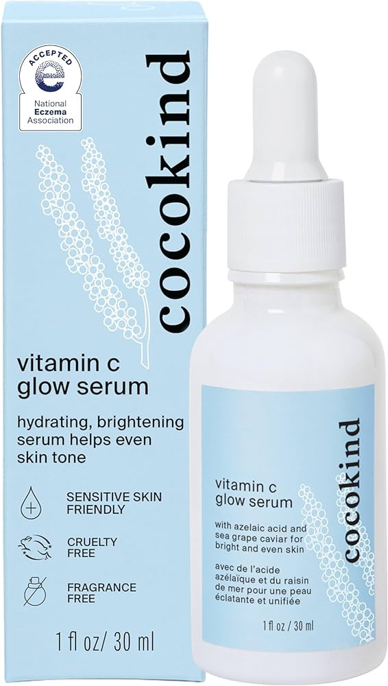 Cocokind Vitamin C Glow Serum with Azelaic Acid and Sea Grape Caviar for Bright and Even Skin, 1 ... | Amazon (US)