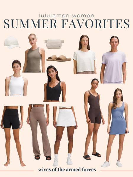 Some of our summer favorites for women at Lululemon right now! Don't forget to activate your 15% discount for military 🫶🏼

#LTKSeasonal #LTKActive #LTKfitness