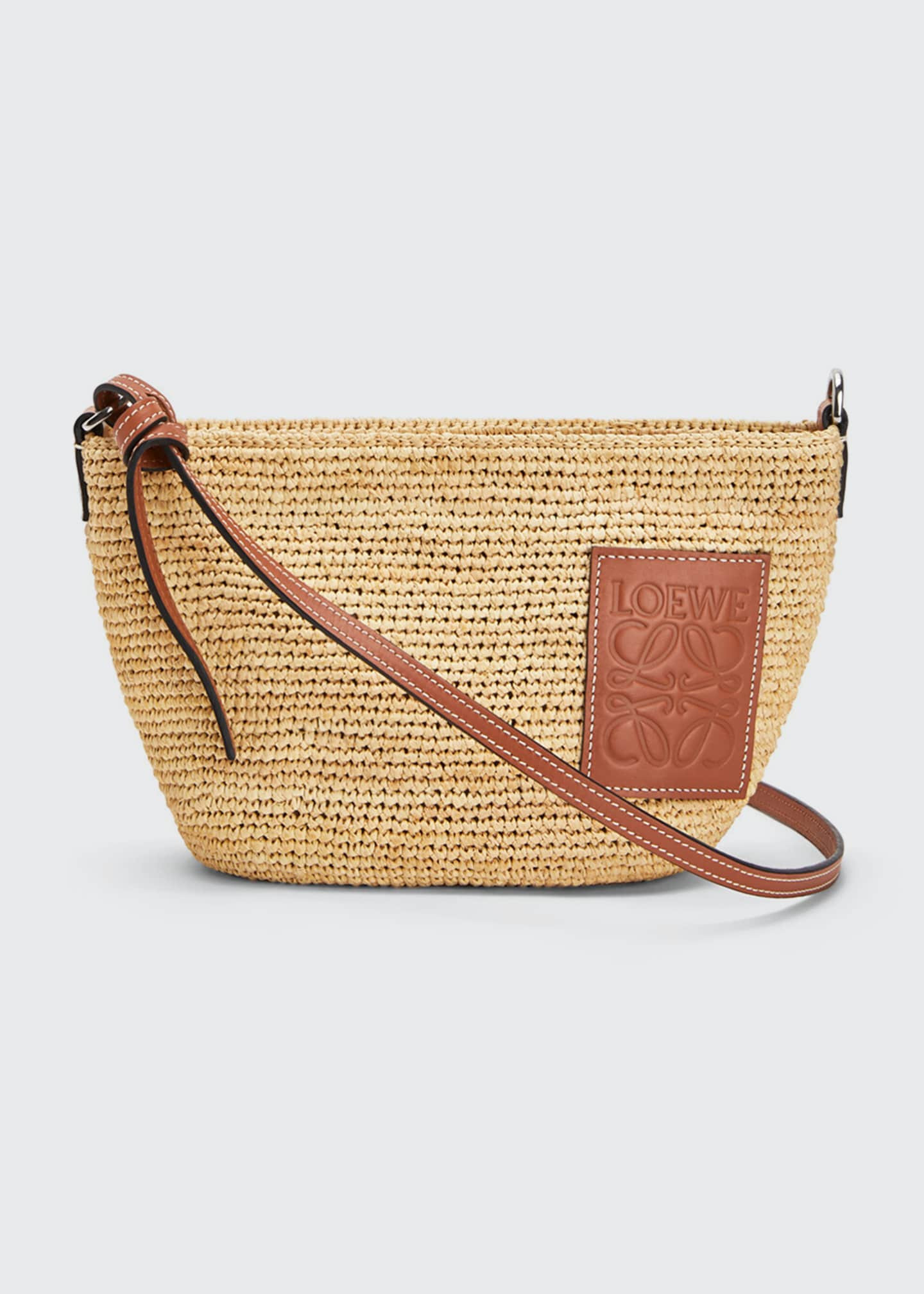 Loewe x Paula's Ibiza Pochette Medium Raffia Crossbody Bag | Bergdorf Goodman