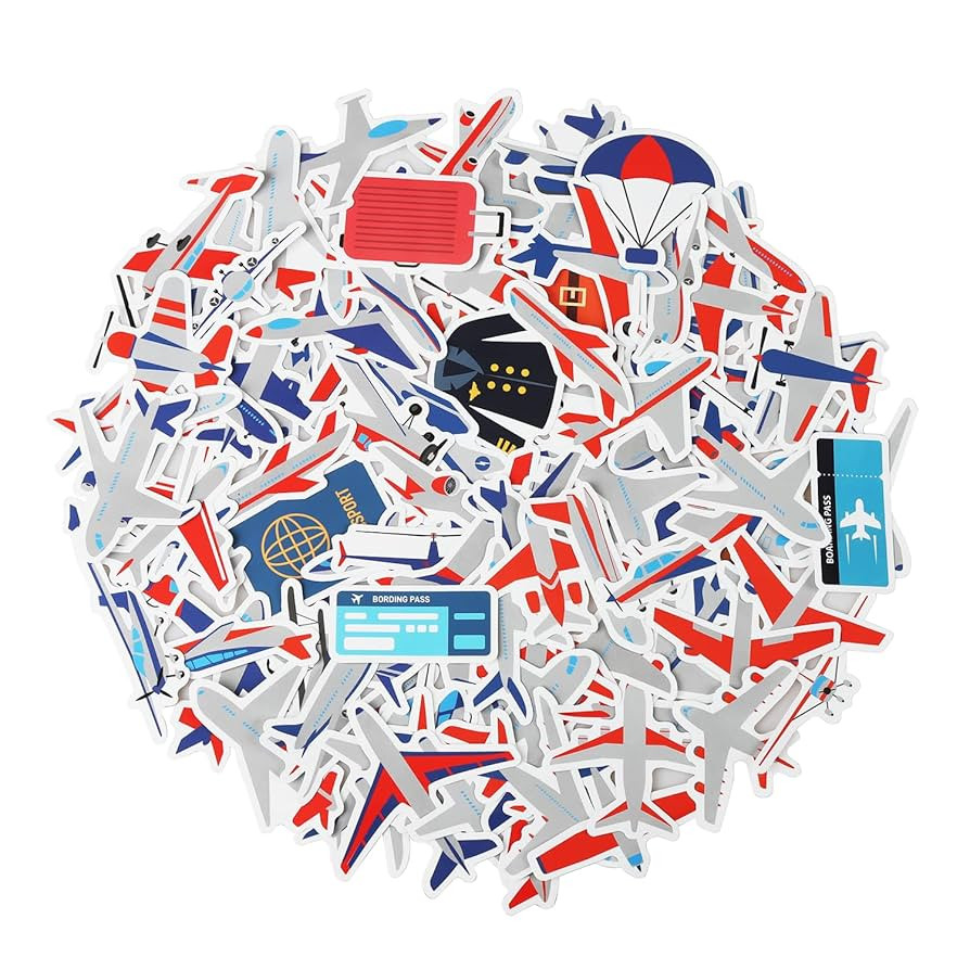 100 Pack Airplane Stickers, Aviation Party Favors,Party Decorations | Amazon (US)