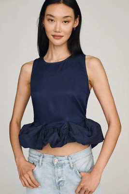 Siempre x Anthropologie Ruffle Hem Top | Anthropologie (US)