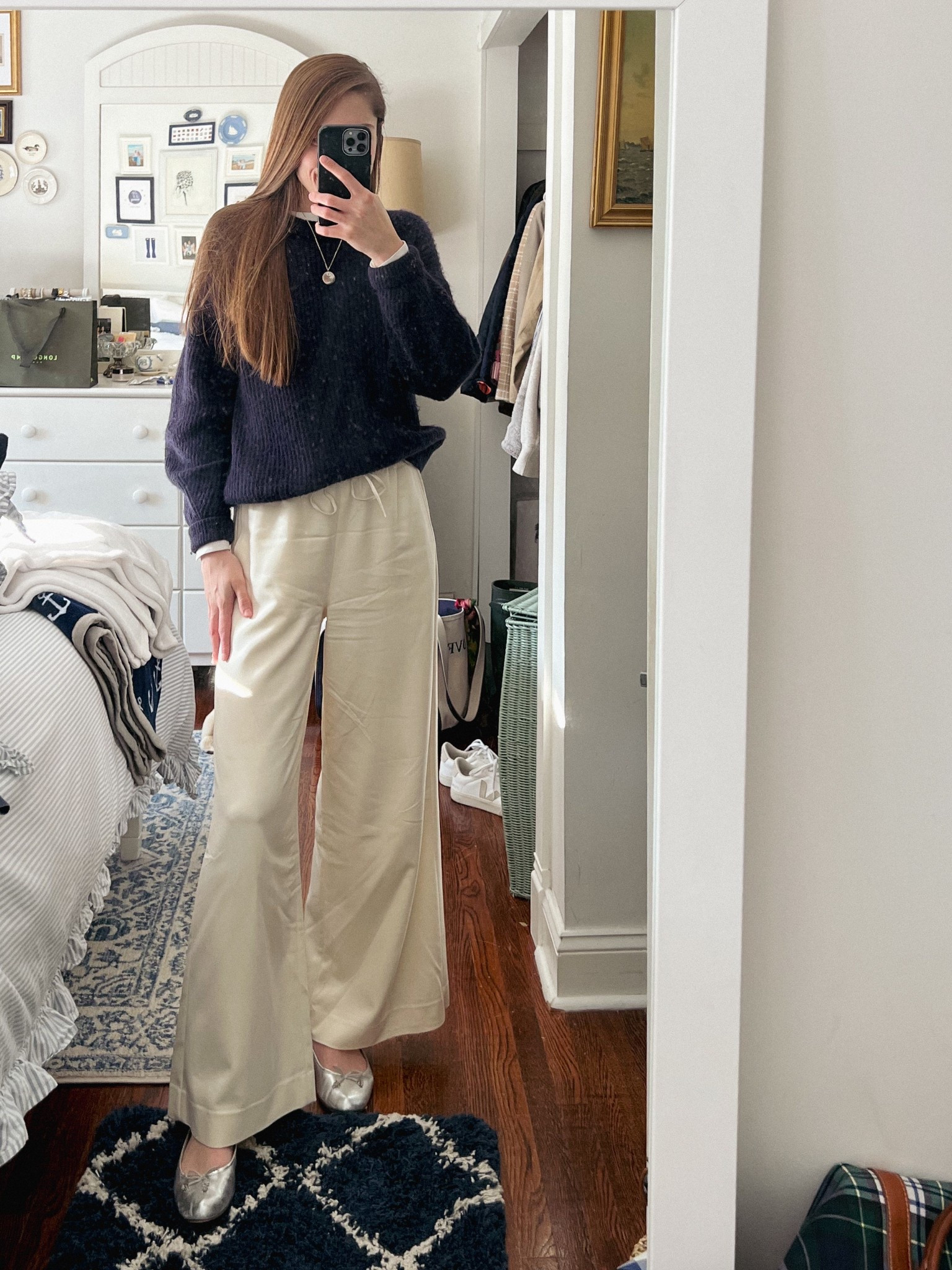 Preppy style, preppy outfit, Jcrew, everlane, ballet flats, Sam Edelman, Nancy Meyers aesthetic, spring outfit, spring style 

#LTKShoeCrush #LTKSaleAlert #LTKStyleTip