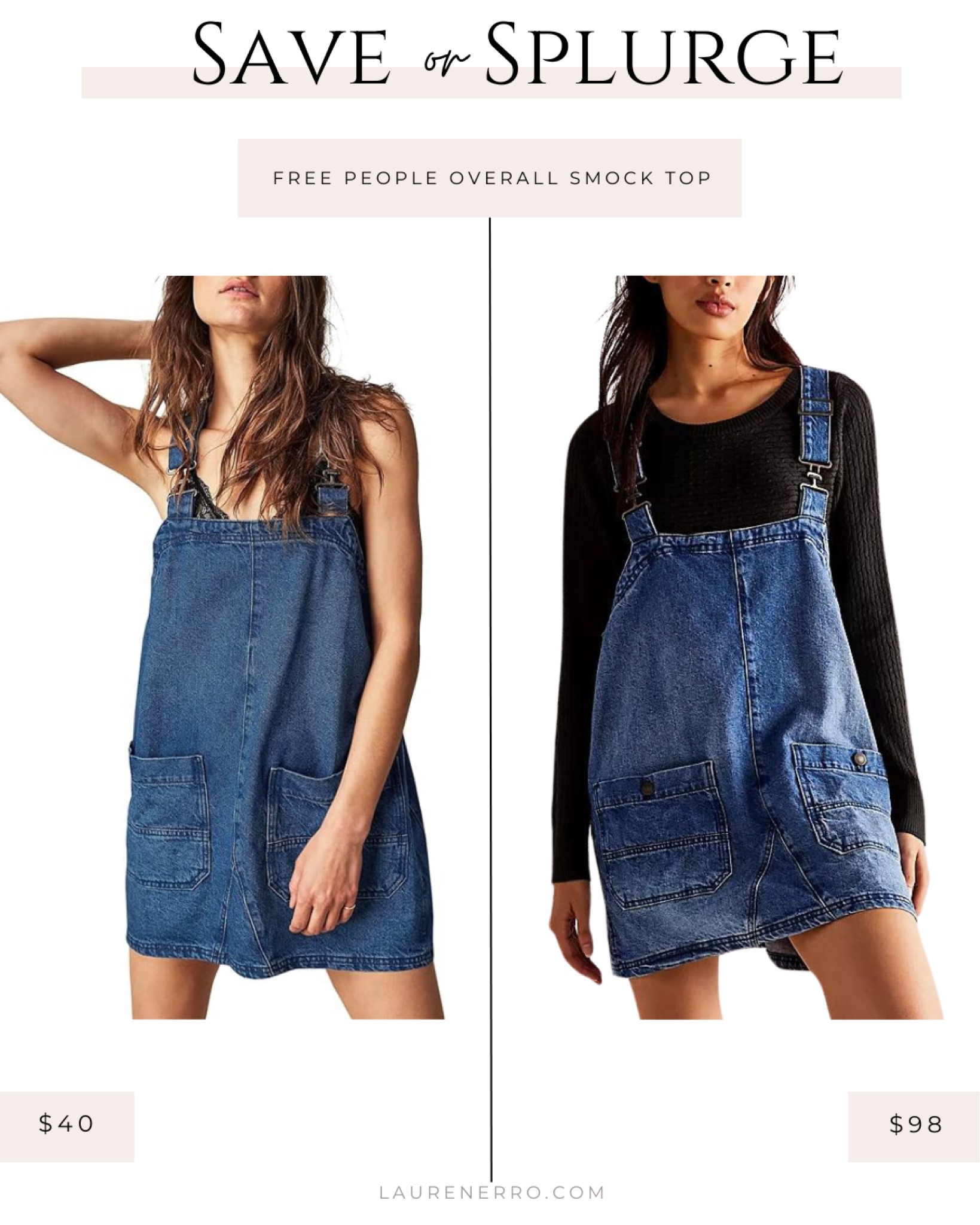 Save or splurge with this Free People Overall Smock Top lookalike on Amazon!
.
.
.
Free People dupe, free people alternative, overalls, jumper, romper denim, jean

#LTKStyleTip #LTKFindsUnder50 #LTKMidsize