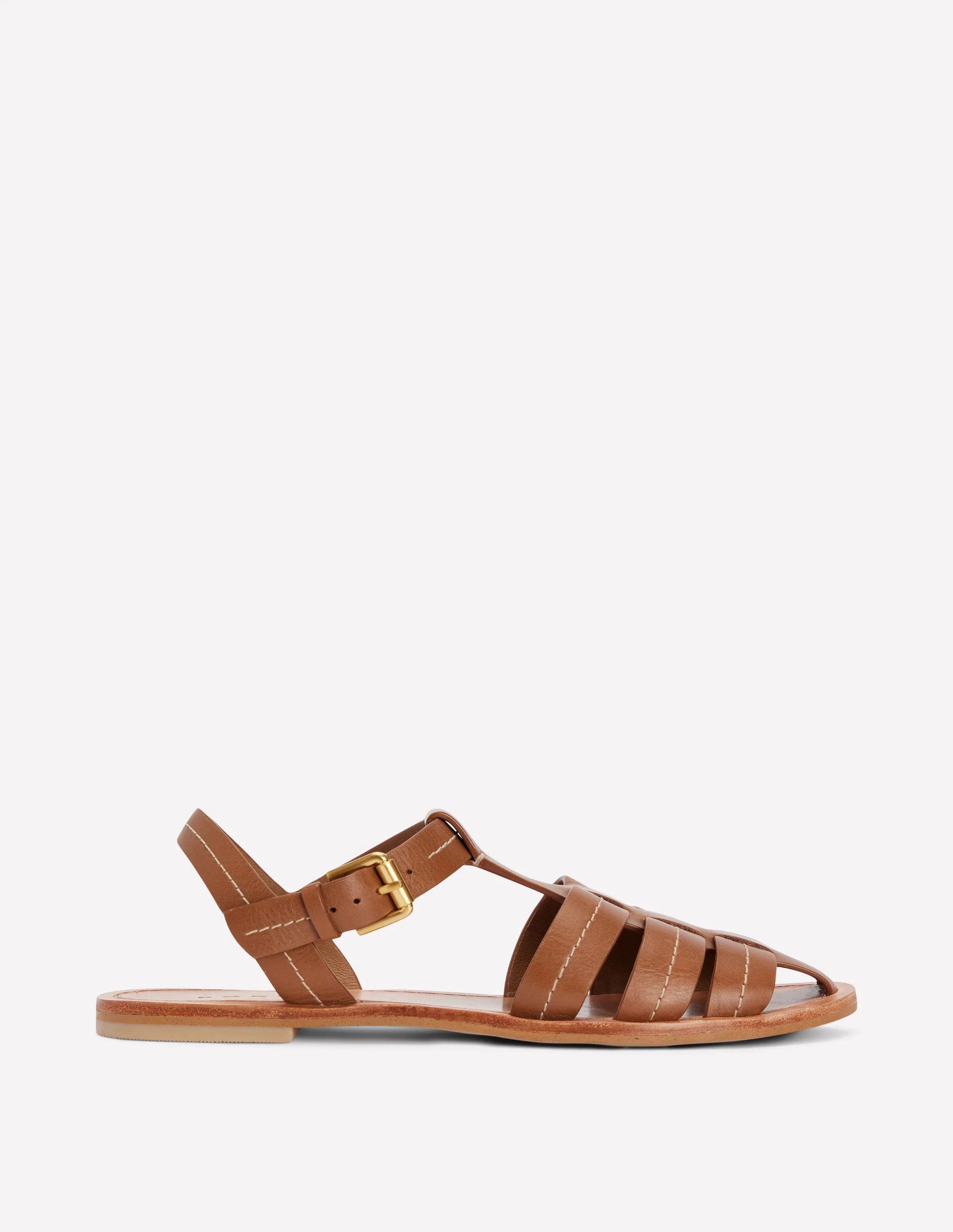 Fisherman Flat Sandals-Tan | Boden UK