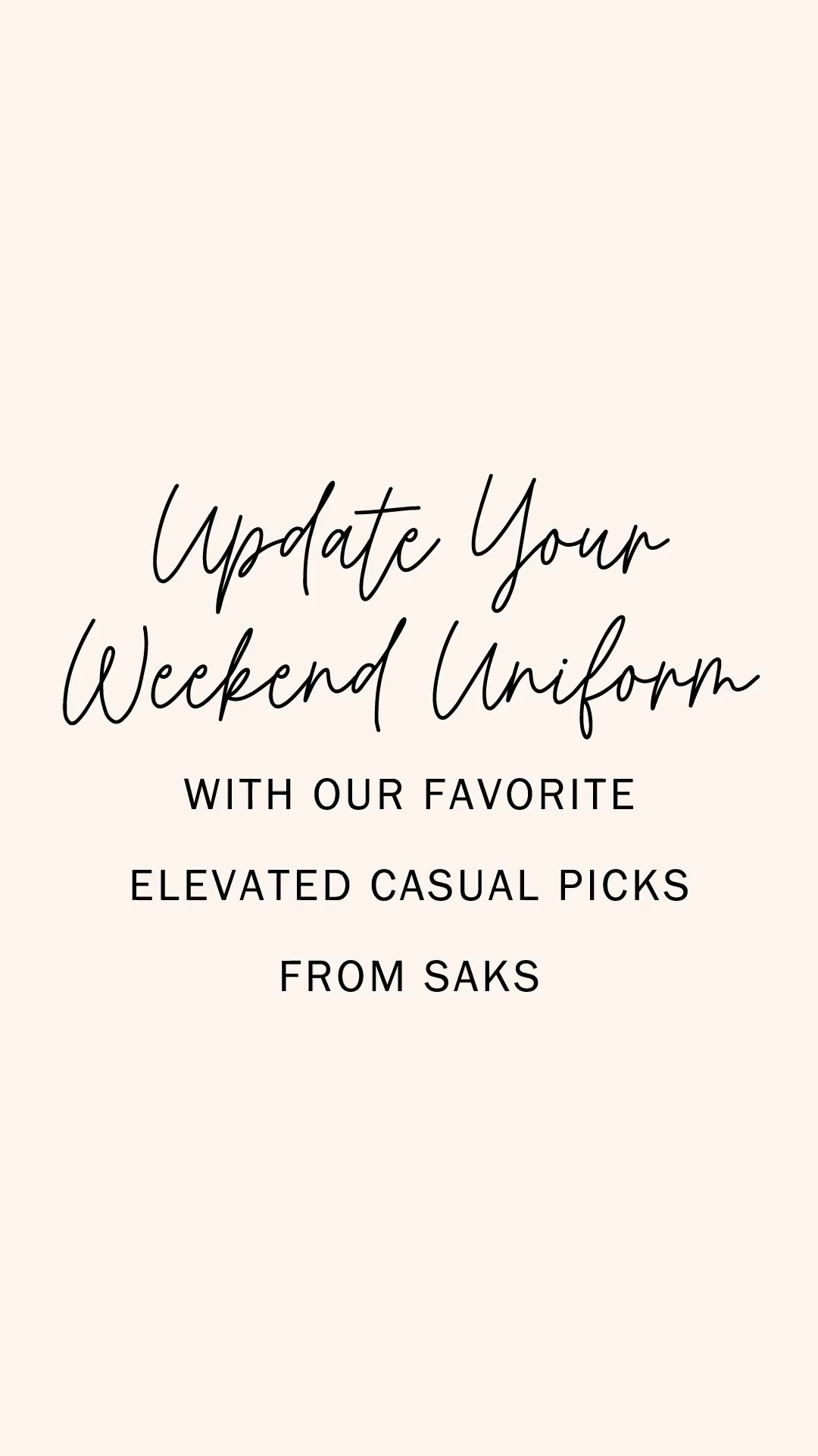 Fall is a great time to freshen up your weekend uniform at Saks. @saks #saks #sakspartner

#LTKStyleTip #LTKSeasonal