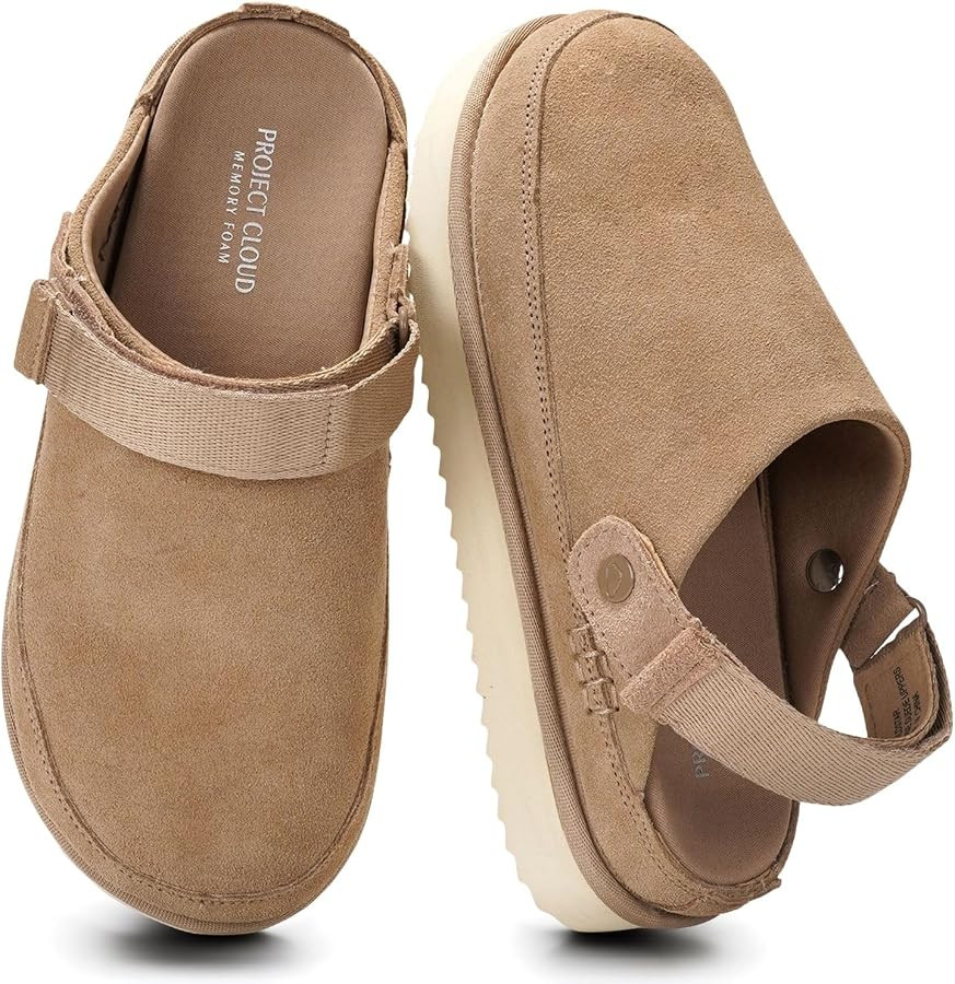 100% Genuine Leather Platform Mule Clogs for Women - Fall Shoes for Women | Amazon (US)