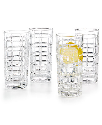 Godinger Radius Set of 4 Highball Glasses - Macy's | Macy's